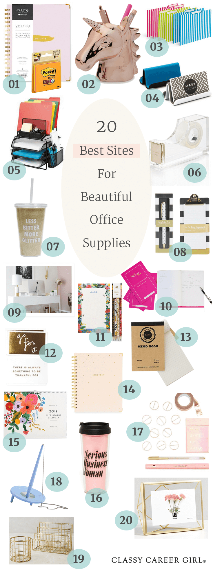 20 Best Sites For Gorgeous Office Supplies Classy Career Girl